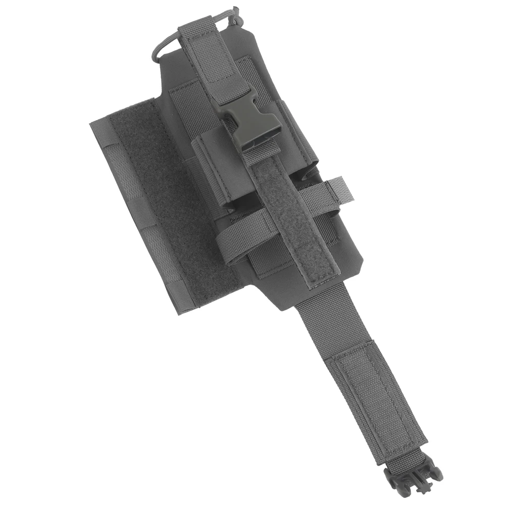 Bolsa lateral de Radio táctica estilo R, bolsa de almacenamiento ajustable, bolsillo para walkie-talkie, chaleco de caza, accesorios Molle - imagen 5