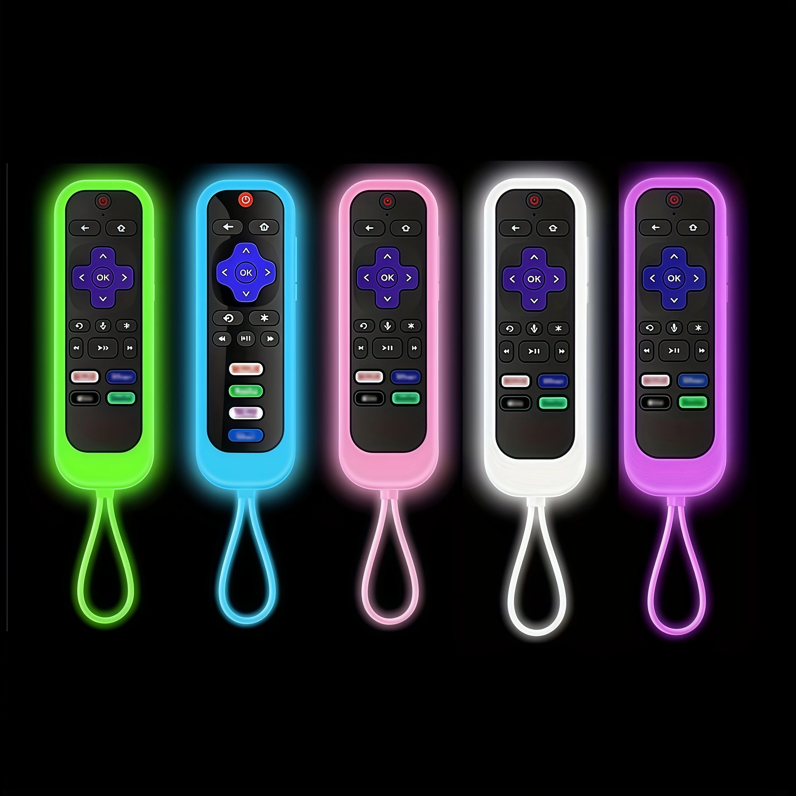 Funda remota de silicona suave fluorescente para TV Stick 3600R 3800/3900 – Funda protectora a prueba de golpes, antideslizante y que brilla en la oscuridad - imagen 4