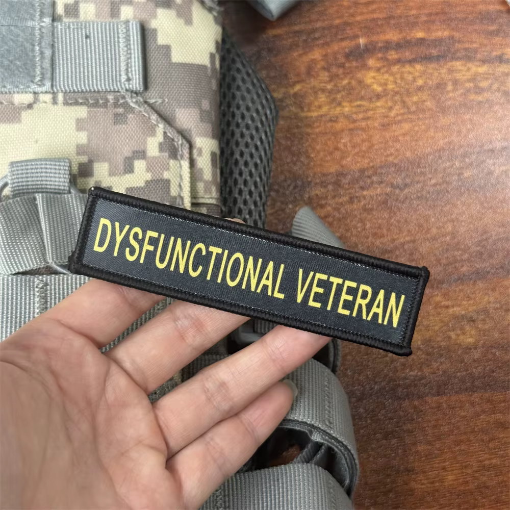 Parche táctico moral Veterano Disfuncional con velcro para uniforme - imagen 4