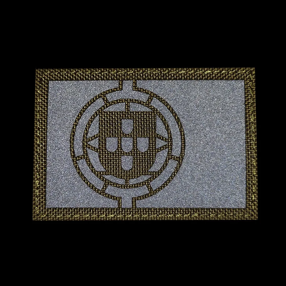 Parche de tela bordado de Portugal, brazalete con corte láser, bandera reflectante IR, parche de tela, parches militares para bordado de ropa DIY - imagen 3