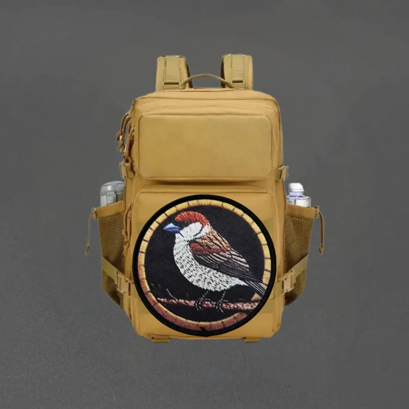 Parches tácticos de aves con velcro para gorra, mochila
