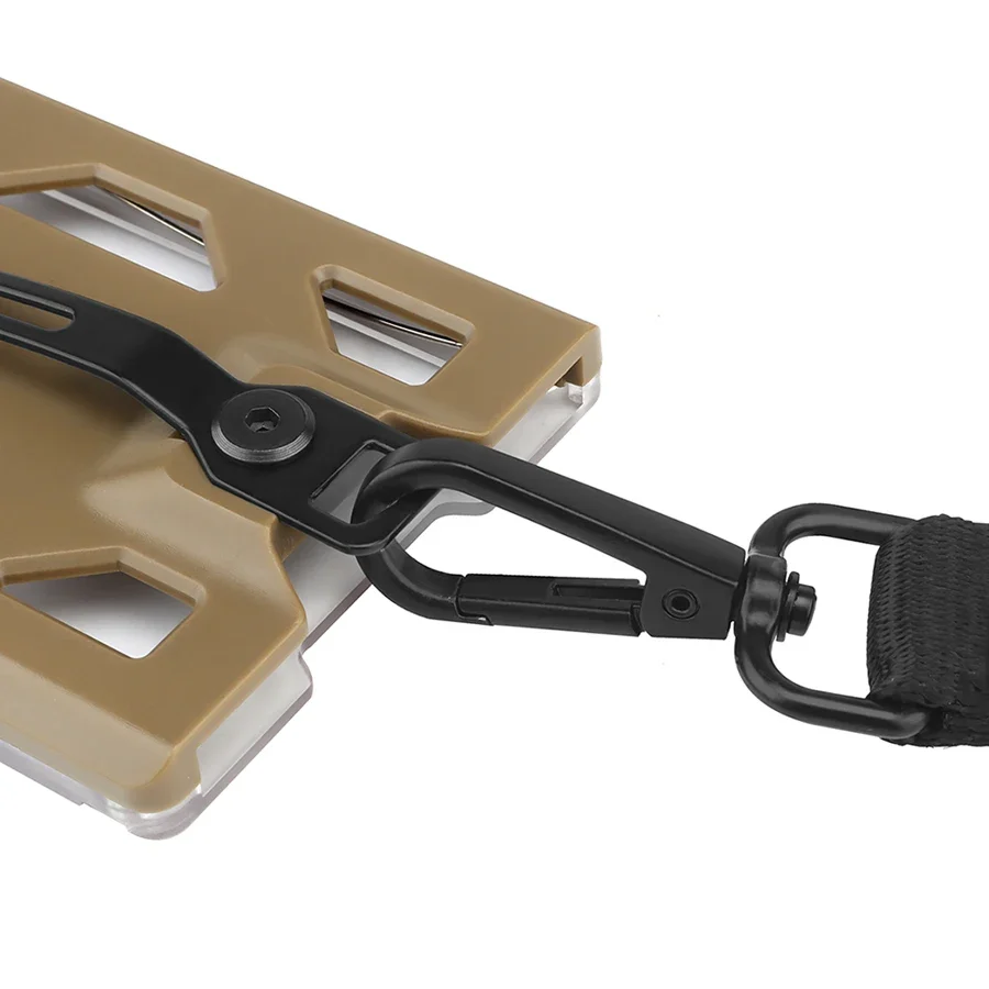Portatarjetas de identificación T4 táctico para exteriores, cordón ajustable para la cintura, insignia de trabajo, tarjeta de comida, soporte para banco - imagen 2