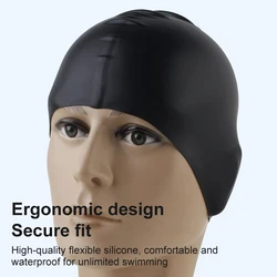 Gorro de natación extragrande silicona para cabello largo