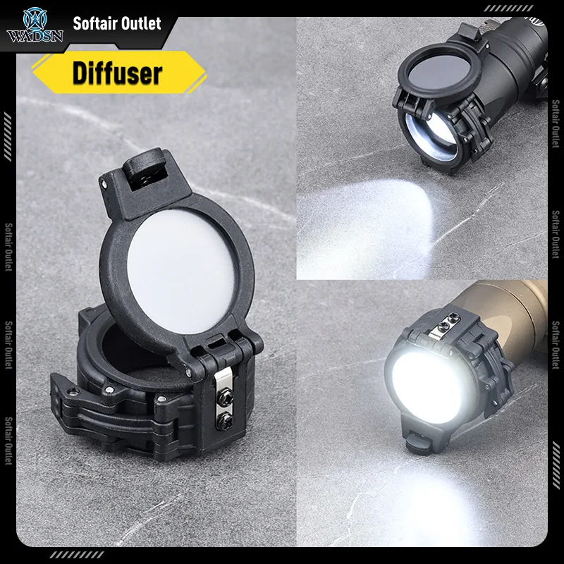 WADSN-funda protectora para linterna, color negro, para Surefir M300A M300B M600C M600B, cubierta para difusor de luz de caza, pantalla de nailon - imagen 5