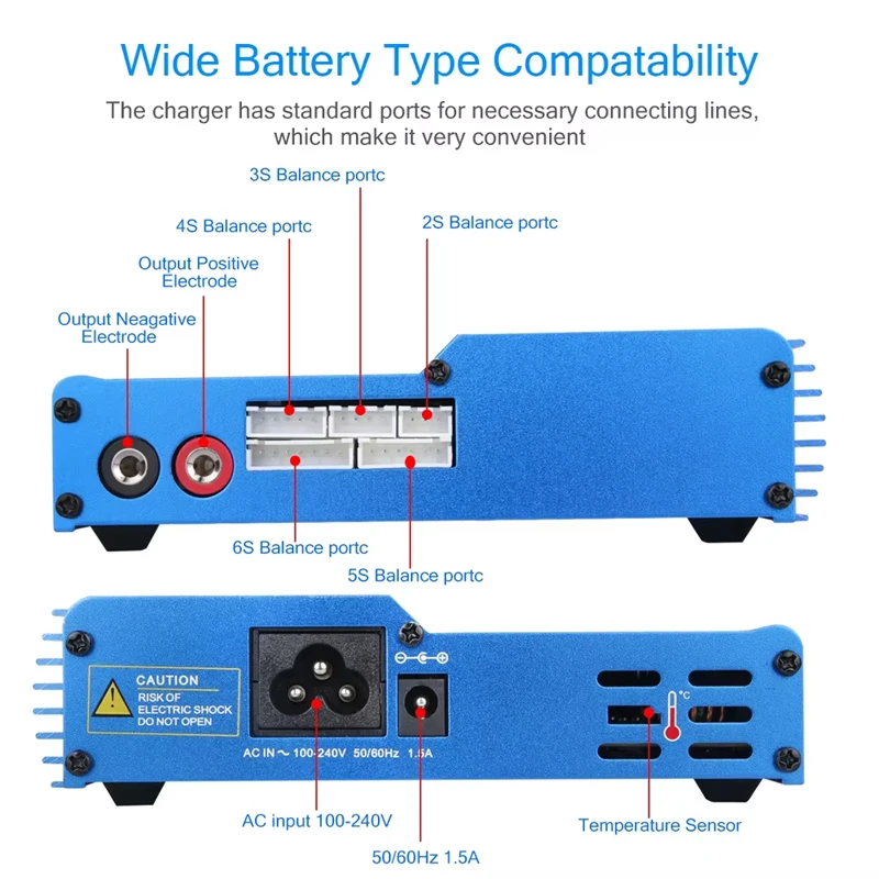 iMAX B6AC – Cargador equilibrio LCD 80W 6A RC Airsoft LiPo - imagen 5