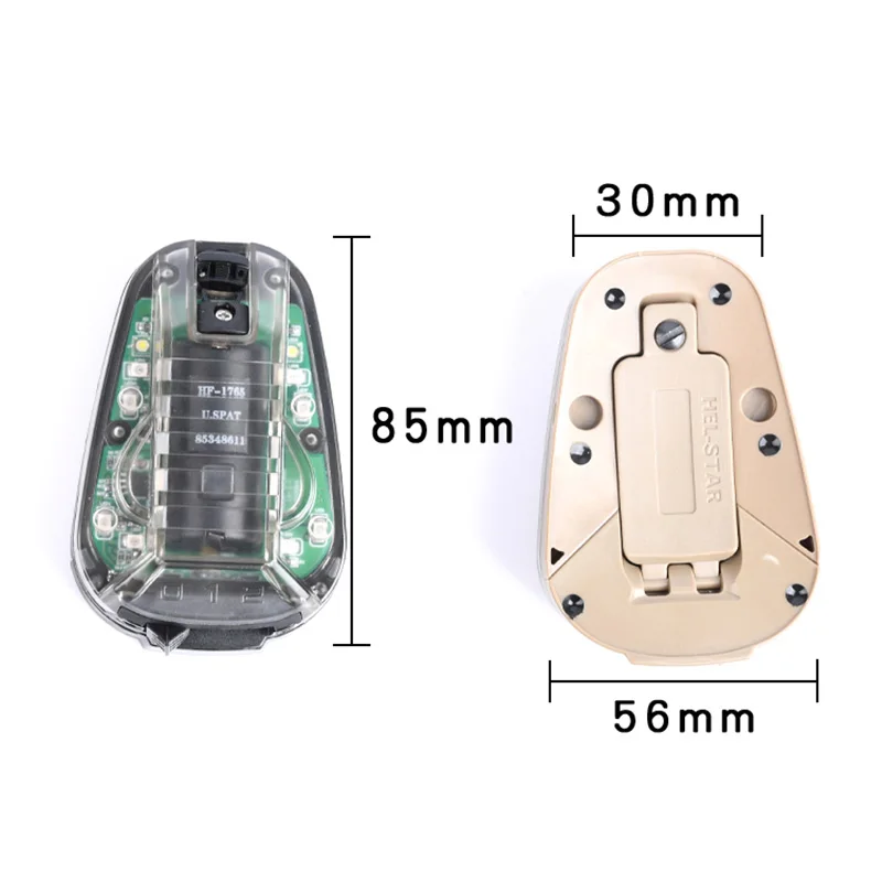 Casco táctico HEL-STAR 6 señal de luz impermeable lámpara de mariquita supervivencia LED estroboscópica lámpara de cabeza multiusos Camping herramienta al aire libre - imagen 3