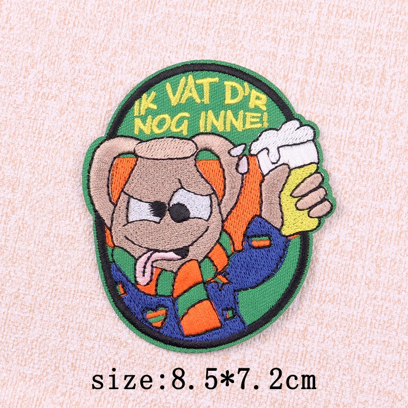 Parche de Carnaval de Países Bajos DIY, emblema de Kruikenstad de Países Bajos, parches bordados, parches para planchar para ropa, regalos de Festival - imagen 4