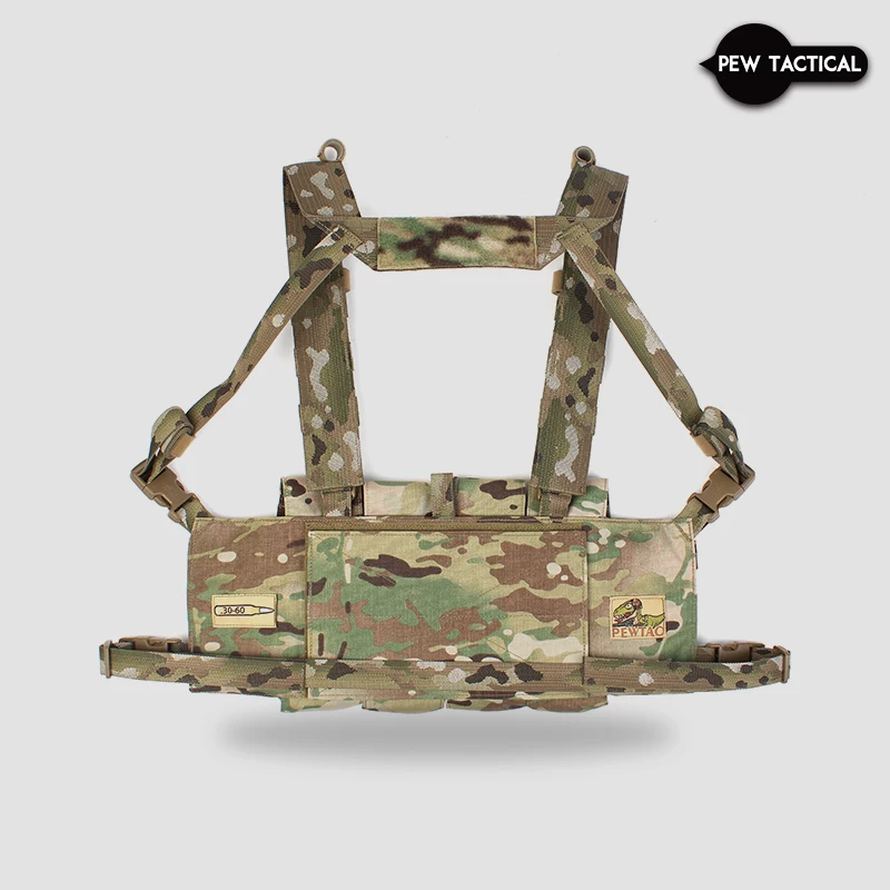 PEW TACTICAL GT RECCE RIG Chest Rig con cuatro bolsas Mag Airsoft Hunting - imagen 3