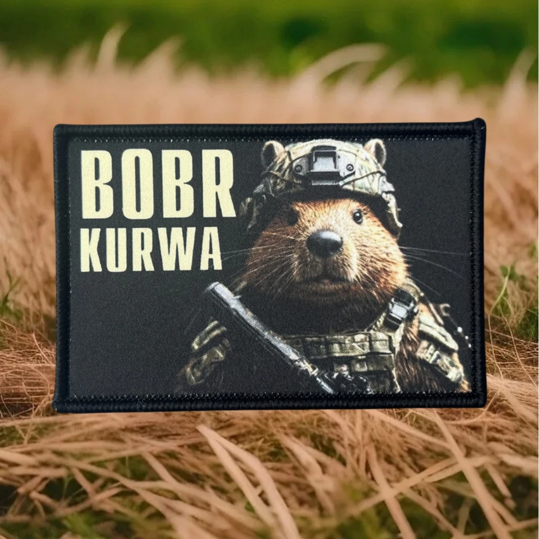 Bobr Kurwa Parche táctico castor con velcro – Insignia moral