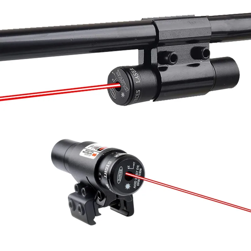 Mira láser roja para Rifle, colimador láser con riel Picatinny ajustable de 11mm y 20mm, batería incluida - imagen 5