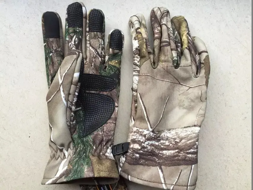 Otoño Invierno árbol camuflaje biónico caza pesca guantes impermeable antideslizante montar ciclismo guantes Unisex Camo manopla completa - imagen 3
