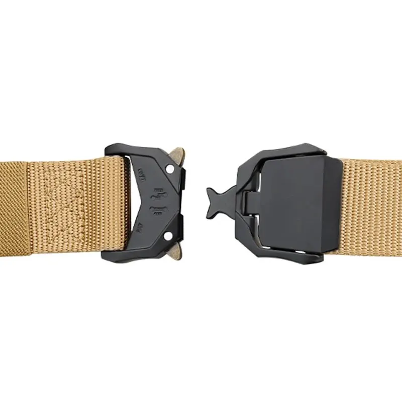 Cinturón de nailon con hebilla de aleación de aluminio de doble liberación rápida de 1,5 pulgadas, cinturón de carga para pantalones tácticos para hombres al aire libre - imagen 4