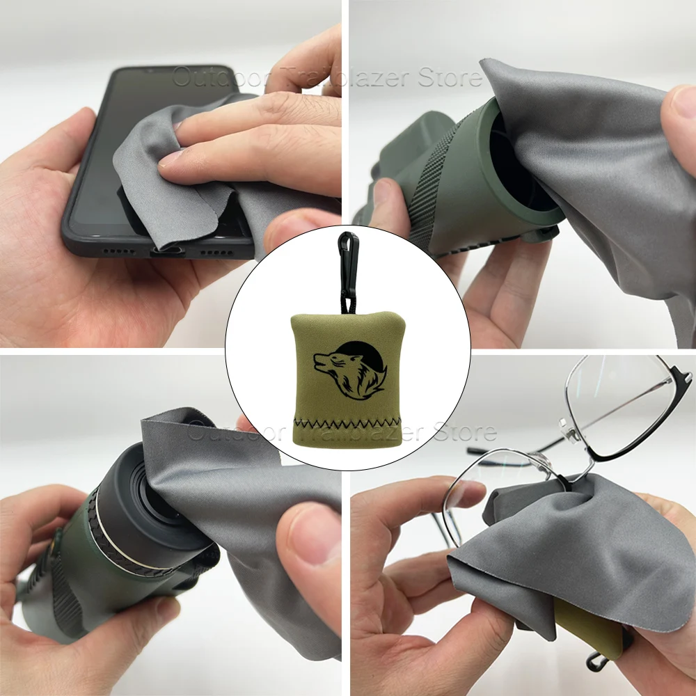 Paño de limpieza táctico ultrafibra plegable, lavable para óptica - imagen 5