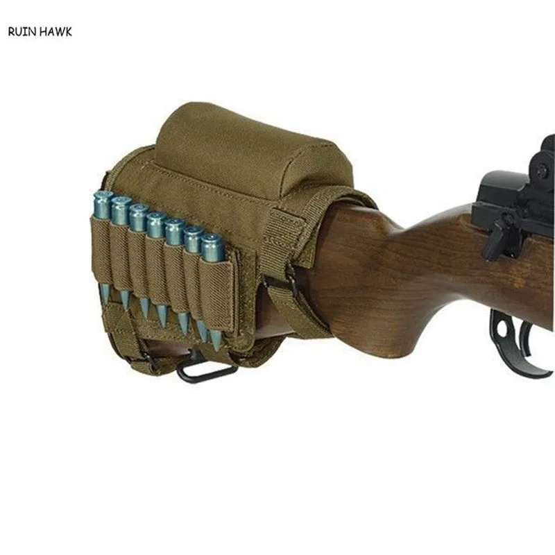Reposamanos táctico ajustable para Rifle, soporte para revistas de balas, accesorios para Rifle de caza al aire libre, bolsa de Stock a tope - imagen 2