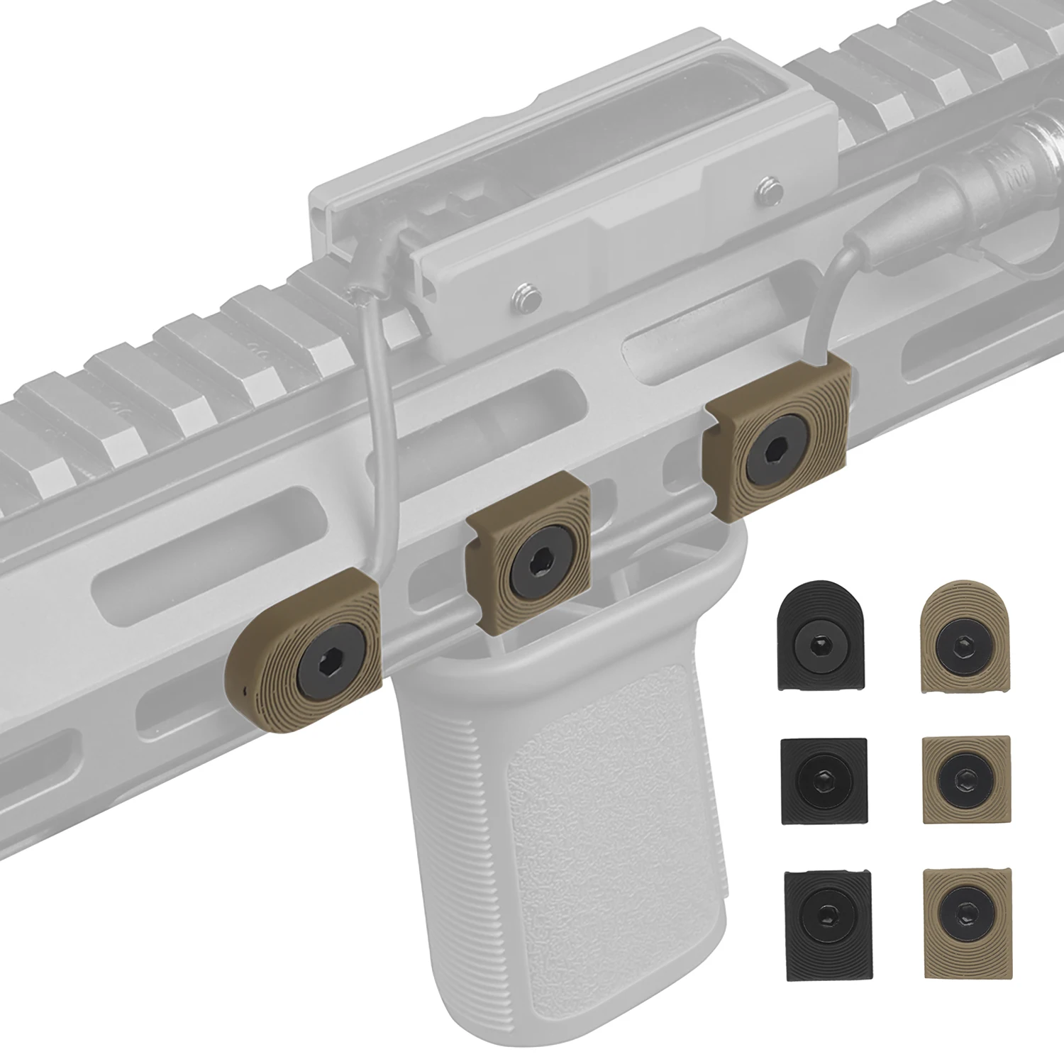 3 unids/set linterna luz láser Mlok sistema de guía de alambre abrazadera de Cable gestión de Clip accesorios fijos