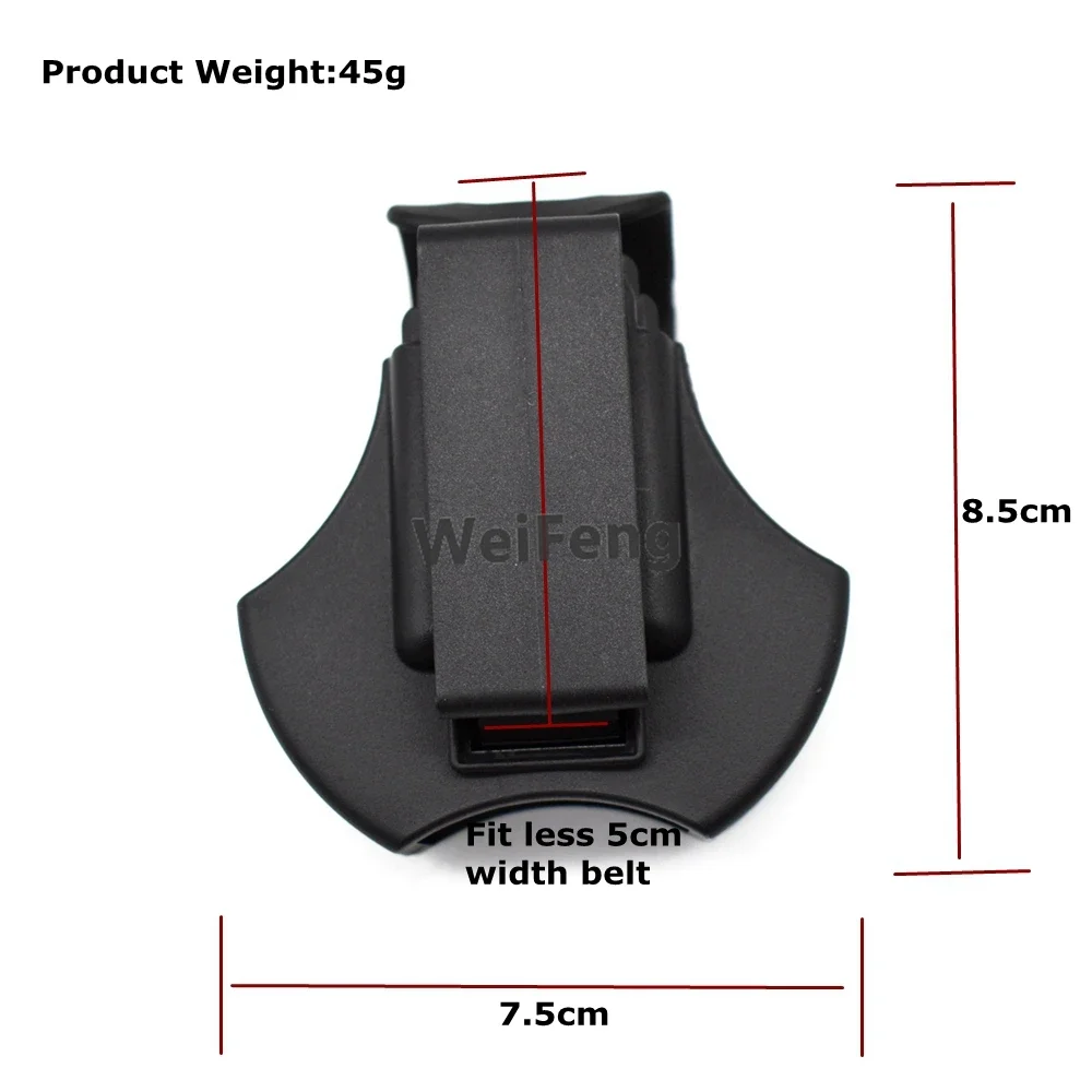 Funda con soporte para esposas de policía, herramienta de cubierta para grilletes y esposas estándar, bolsa de cintura para cinturón de 5,5 cm - imagen 2
