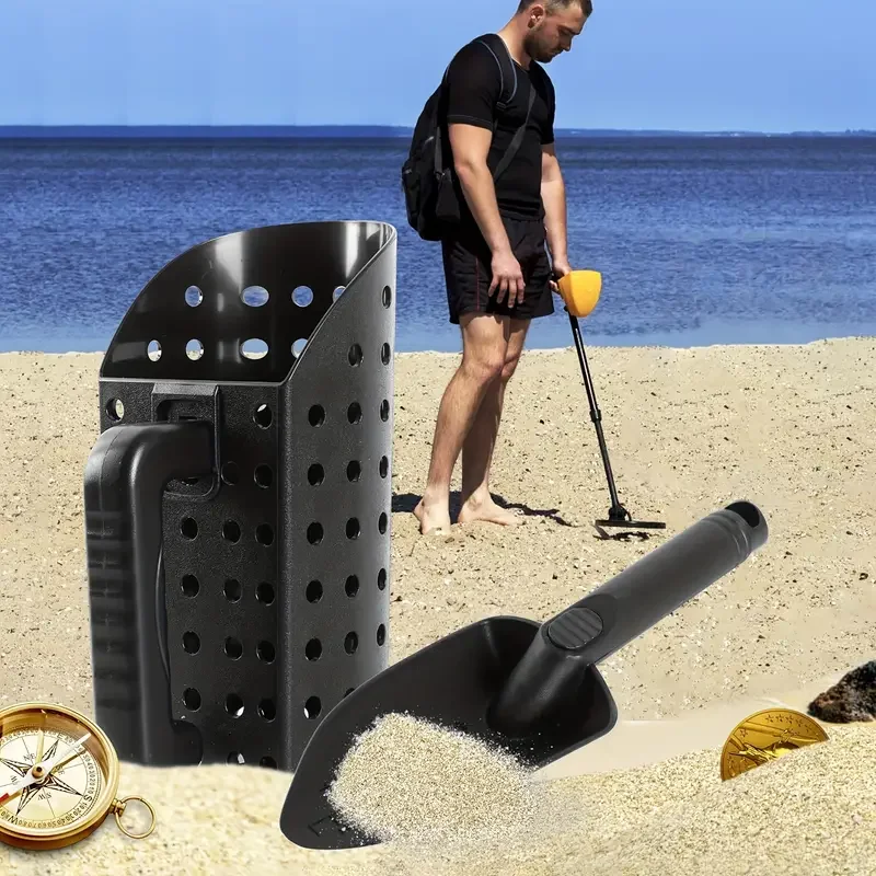 Pala de playa de plástico ABS, tamiz de arena, pala de arena, Detector de metales, juego de pala de arena para accesorios de detección de metales de playa
