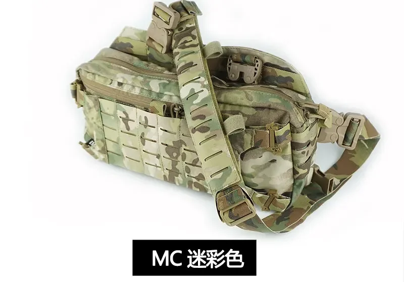 DM-bolso de hombro táctico peludo para hombre, mochila multifuncional colgante para el pecho, impermeable, para exteriores, 421X - imagen 4