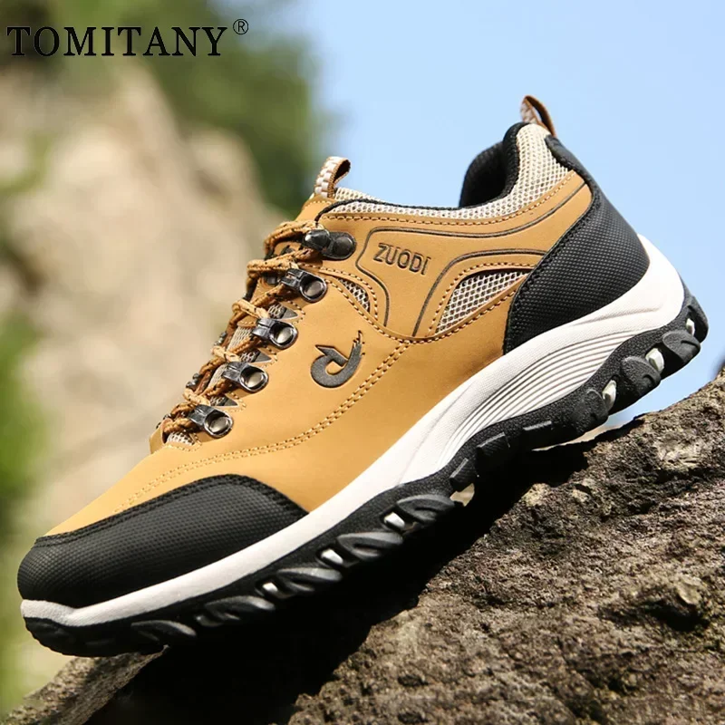 2025 zapatillas de deporte al aire libre para Hombre, botas ligeras impermeables para Hombre, Zapatos de senderismo informales para combate en el desierto, Zapatos para Hombre de talla grande 48 - imagen 2