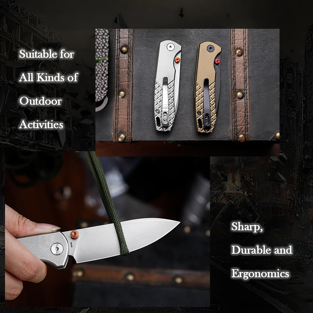 Cuchillo TRIVISA M390 hoja acero con mango titanio y clip - imagen 5