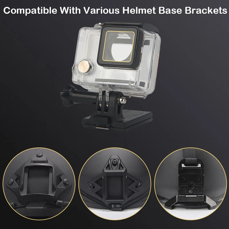 GoPro Hero-adaptador de Base de montaje fijo para casco de Cámara de Acción, soporte para cámara FAST/MICH/NVG, instalación de accesorios para casco - imagen 2
