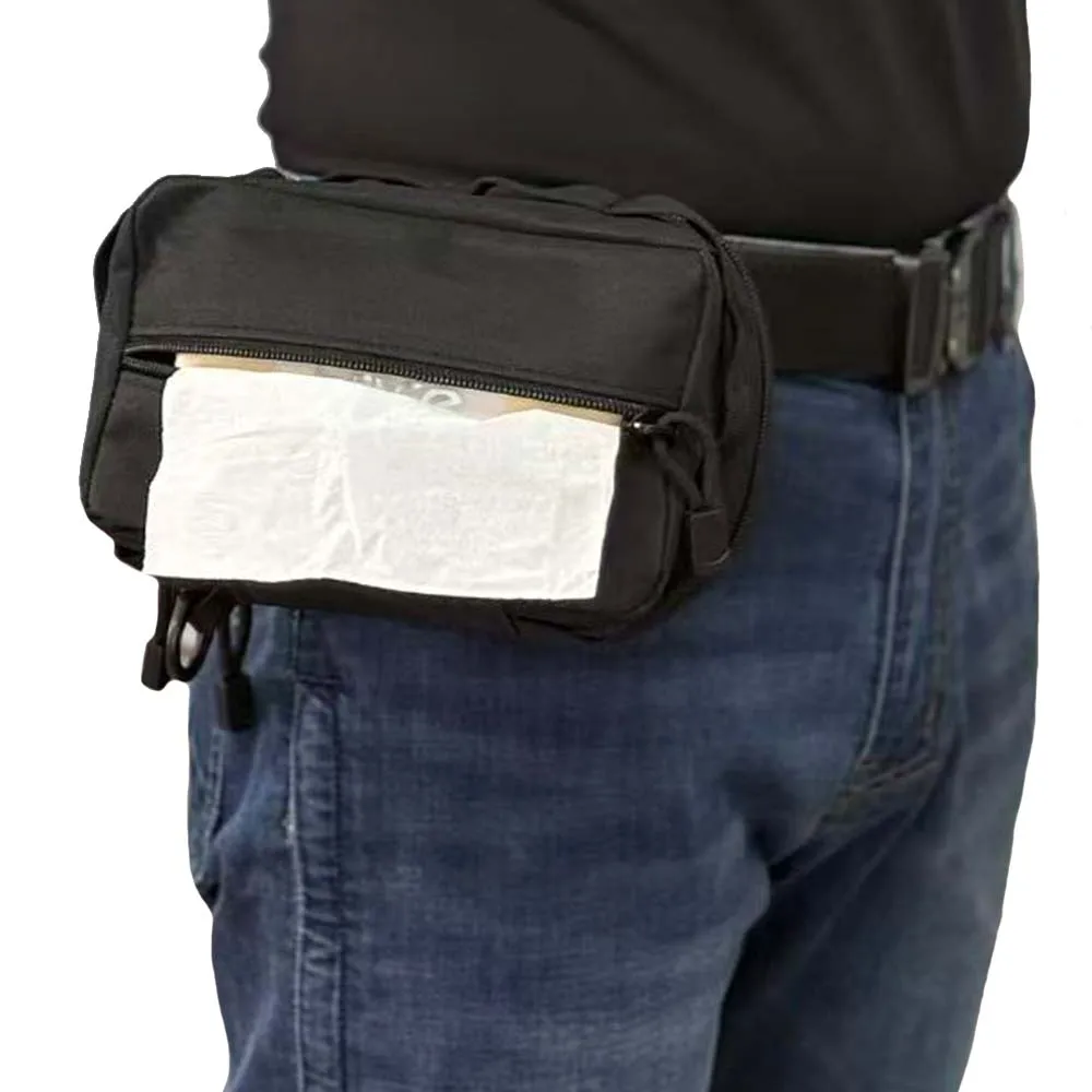 Bolsa de almacenamiento táctica multifuncional molle, caja de almacenamiento de pañuelos para acampar y viajar, kit de herramientas de un solo hombro