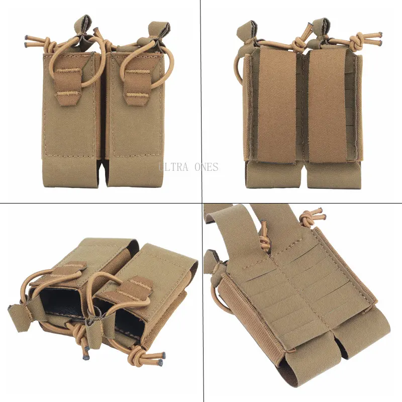 Bolsas tácticas de doble cargador, bolsa militar de nailon para caza, juego de guerra Cs, combate Airsoft, Molle Mag duradera - imagen 4