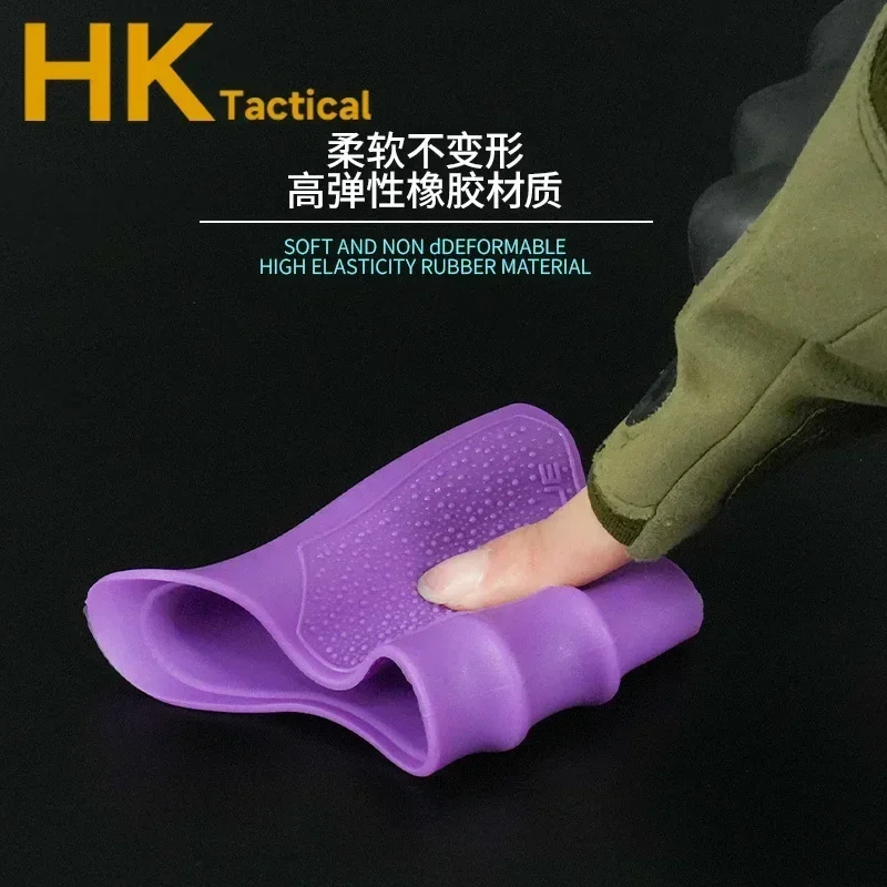 Nuevo 1 Uds cubierta de goma táctica antideslizante funda de agarre de caza para G17 G18 G34 G47 serie Weapo accesorio de mango de guardamanos - imagen 5