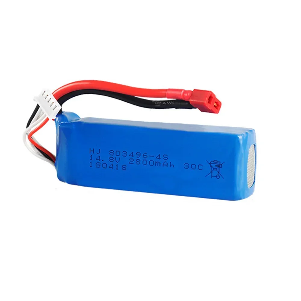Alta potencia 14,8 V 2800mAh 30C 4S Lipo batería T enchufe para Feilun FT010 FT011 Control remoto barco helicóptero Quadcopter piezas de juguete - imagen 5