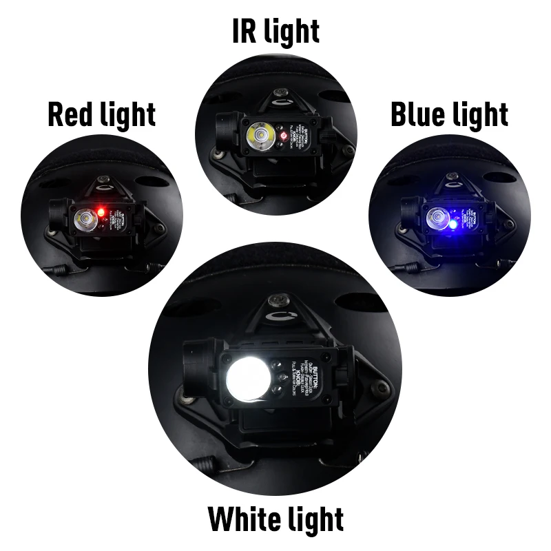WADSN FMA-linterna frontal táctica compacta II IR LED, luz de señal portátil para exteriores/montaje en riel para casco, luz para casco de señal para exteriores - imagen 4