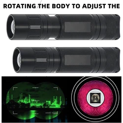 Linterna IR 300-500m enfoque con zoom 850nm LED lámpara de radiación infrarroja antorcha de visión nocturna linterna de caza