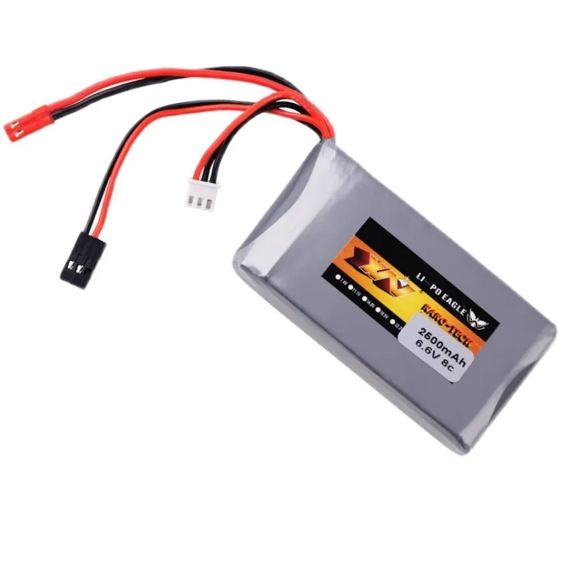 Upgraded 2S 6.6V 8C 2500mah Lipo Battery For Futaba 14SG 16SZ 18SZ 4PLS T6K RC Radio M Remote Control Part JST Plug 6.6V Battery - imagen 2