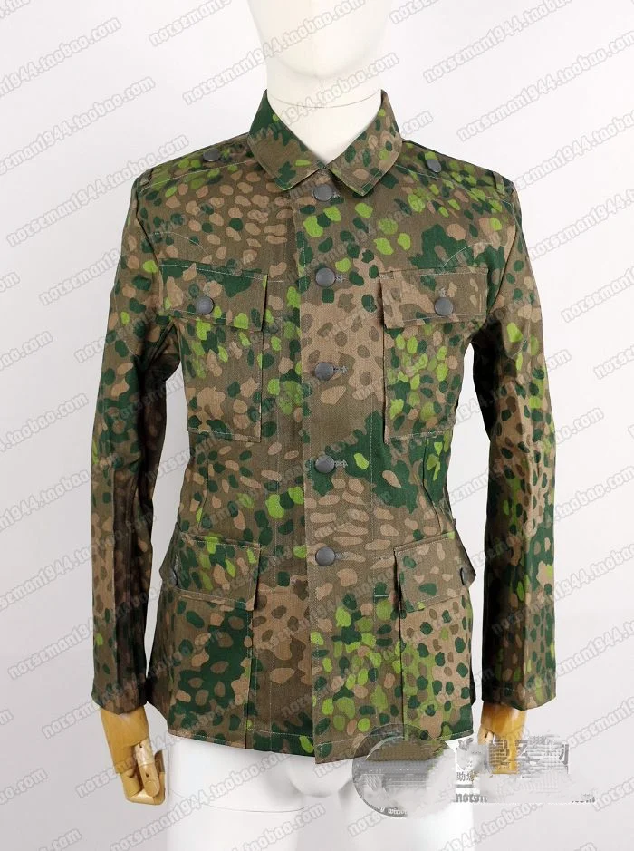 Pantalones superiores de camuflaje de guisante alemán DOT44, traje de camuflaje ligero y sombra M44 - imagen 3
