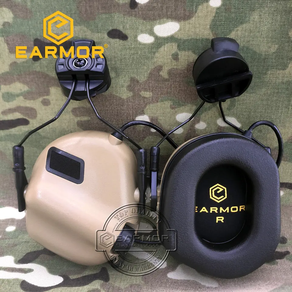 EARMOR-orejeras electrónicas M31H MOD3, protección auditiva, casco táctico militar, auriculares rápidos, casco MT, 2 - imagen 4