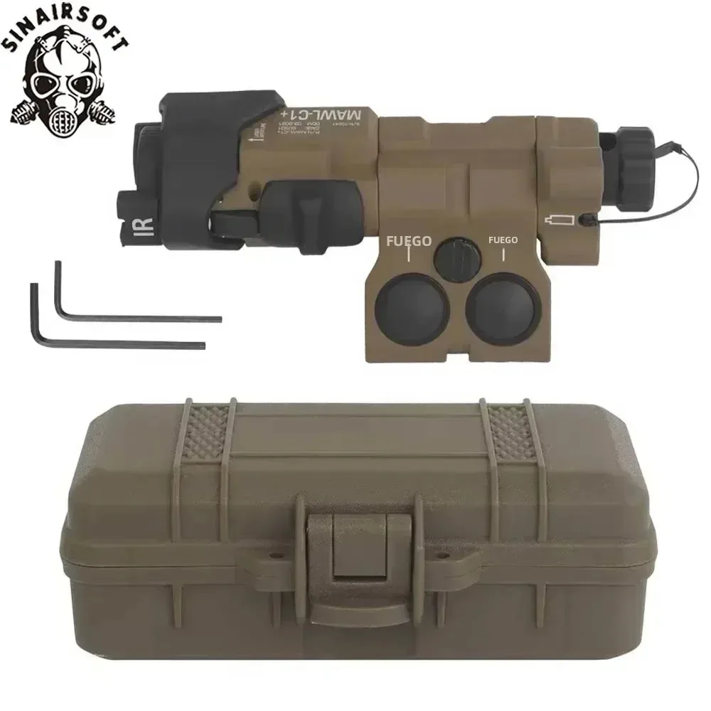 Versión funcional táctica linterna láser roja/verde montaje en riel intercambio izquierdo derecho a lado caza al aire libre Cosplay - imagen 5