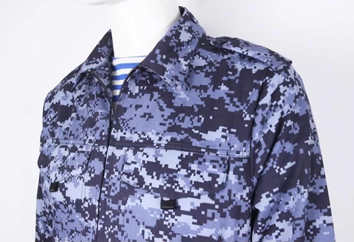 Conjunto de traje de combate de servicio de verano de camuflaje digital de punto azul tácticas de caza Paintball Airsoft - imagen 4