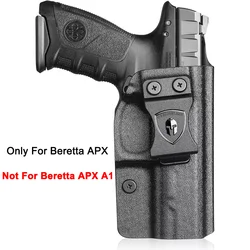 Funda IWB Kydex Compatible con Beretta APX Tamaño completo Ajustable Cant & Retención Desculto Transporte Posi-Click Lock Mano derecha