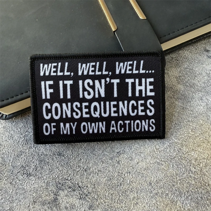 Insignia de moral bien bien bien, parche con gancho y bucle, insignia militar táctica divertida, gancho y bucle, mochila, sombrero, accesorios, pegatinas - imagen 3