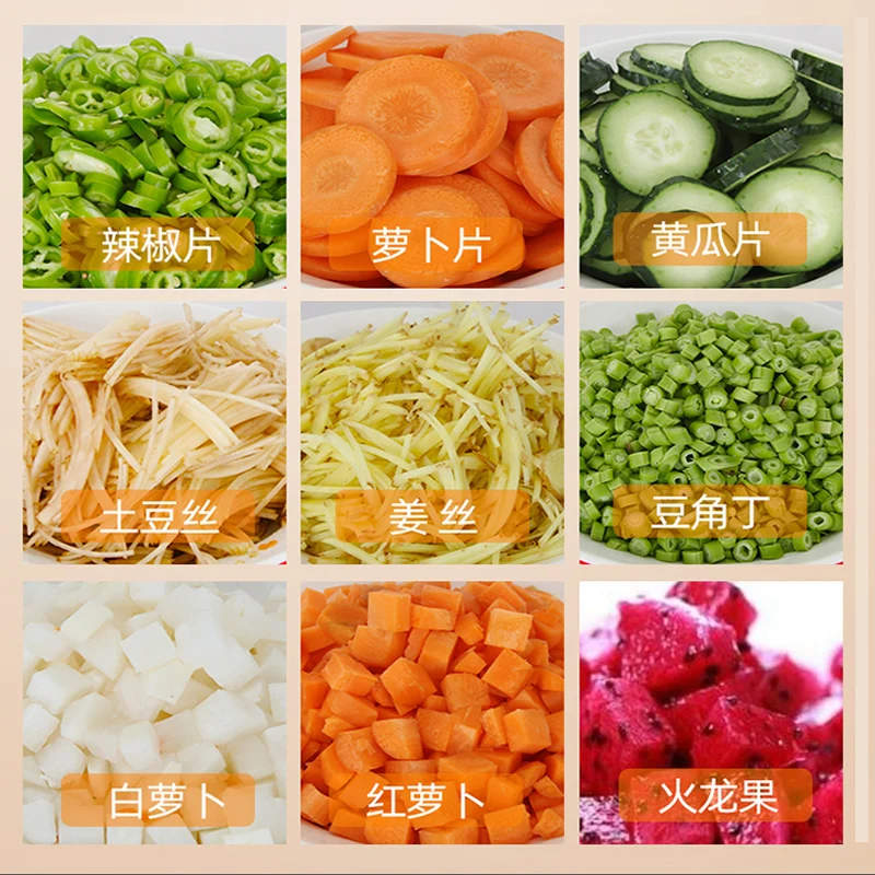 Diveter: nabo, cebolla, dados, trozos de patata en rebanadas trituradas, picado y dicado multifunción, artefacto - imagen 2