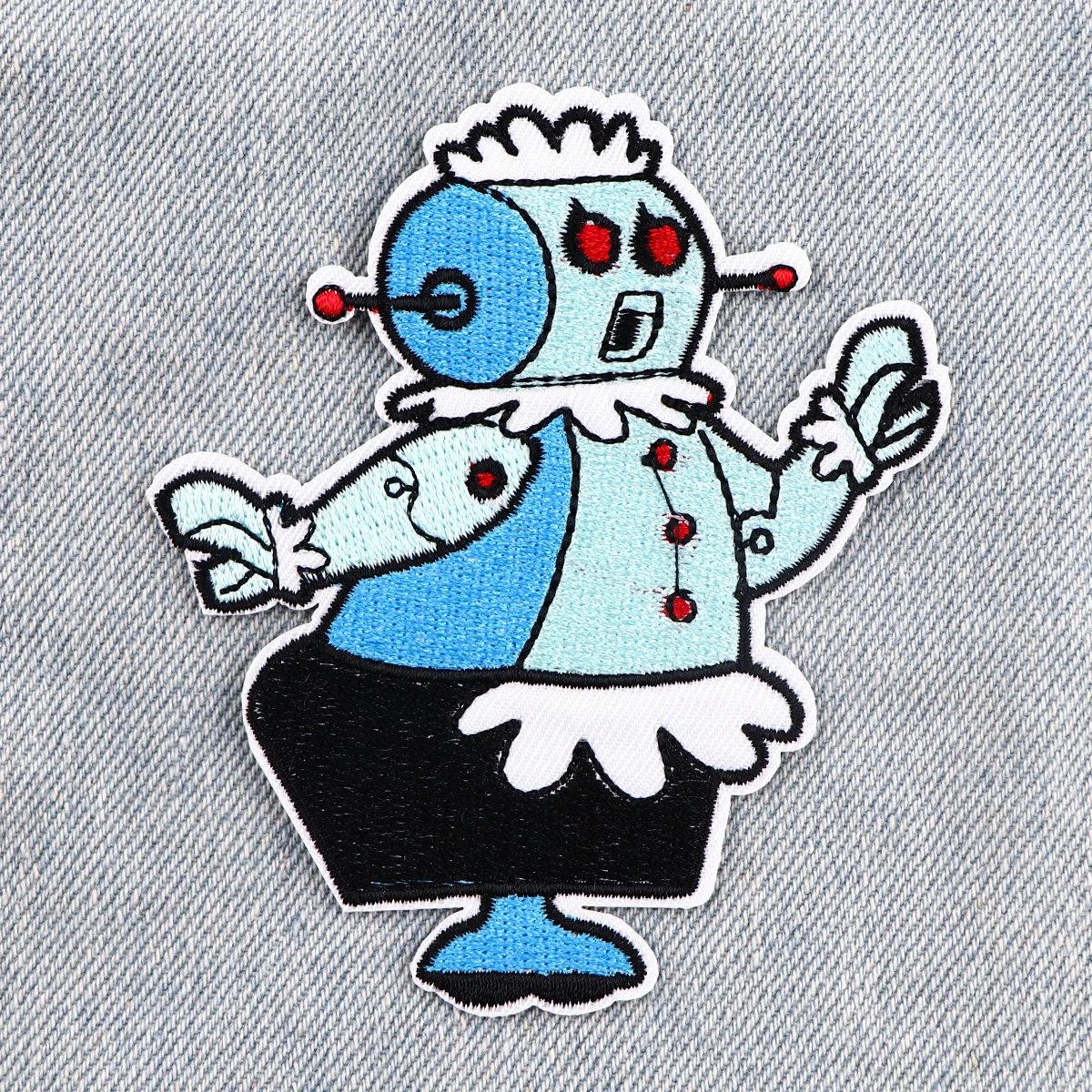 Parche táctico termoadhesivo robot militar bordado para uniforme - imagen 4