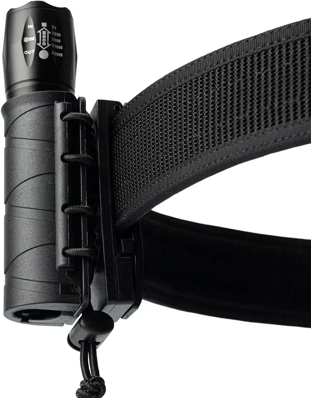 Accesorios de caza Linterna/Baton/bolsa de pulverización Cable de resorte ajustable fácil desmontable Ideal perfecto para caza de seguridad - imagen 3