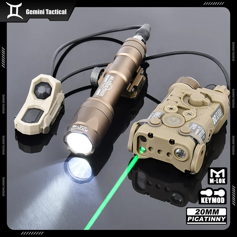WADSN táctico NGAL rojo verde azul punto IR puntero láser Airsoft Surefir M600C linterna LED blanca con interruptor de Control Dual AXON - imagen 2