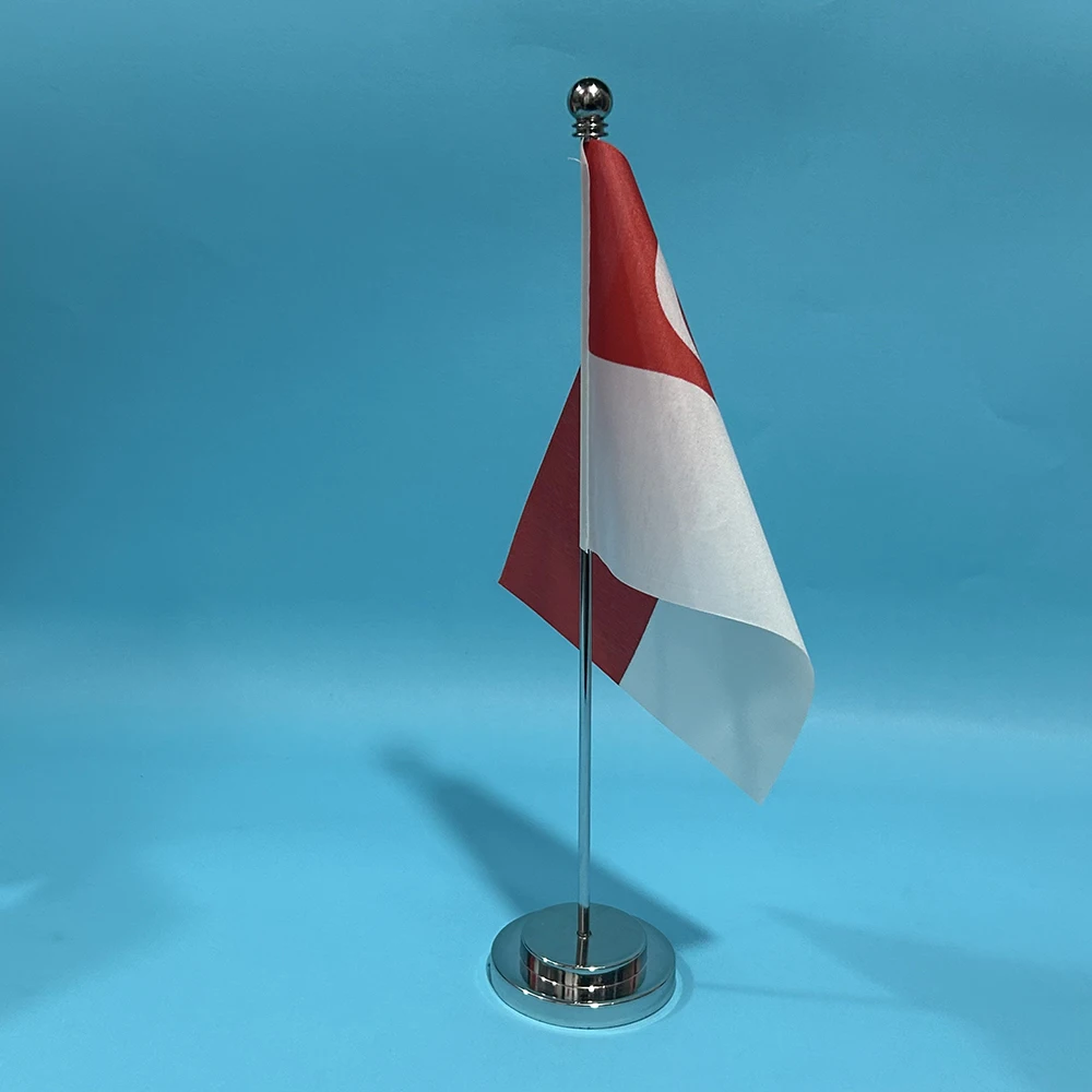 Bandera Singapur poliéster para mesa, soporte de escritorio - imagen 4