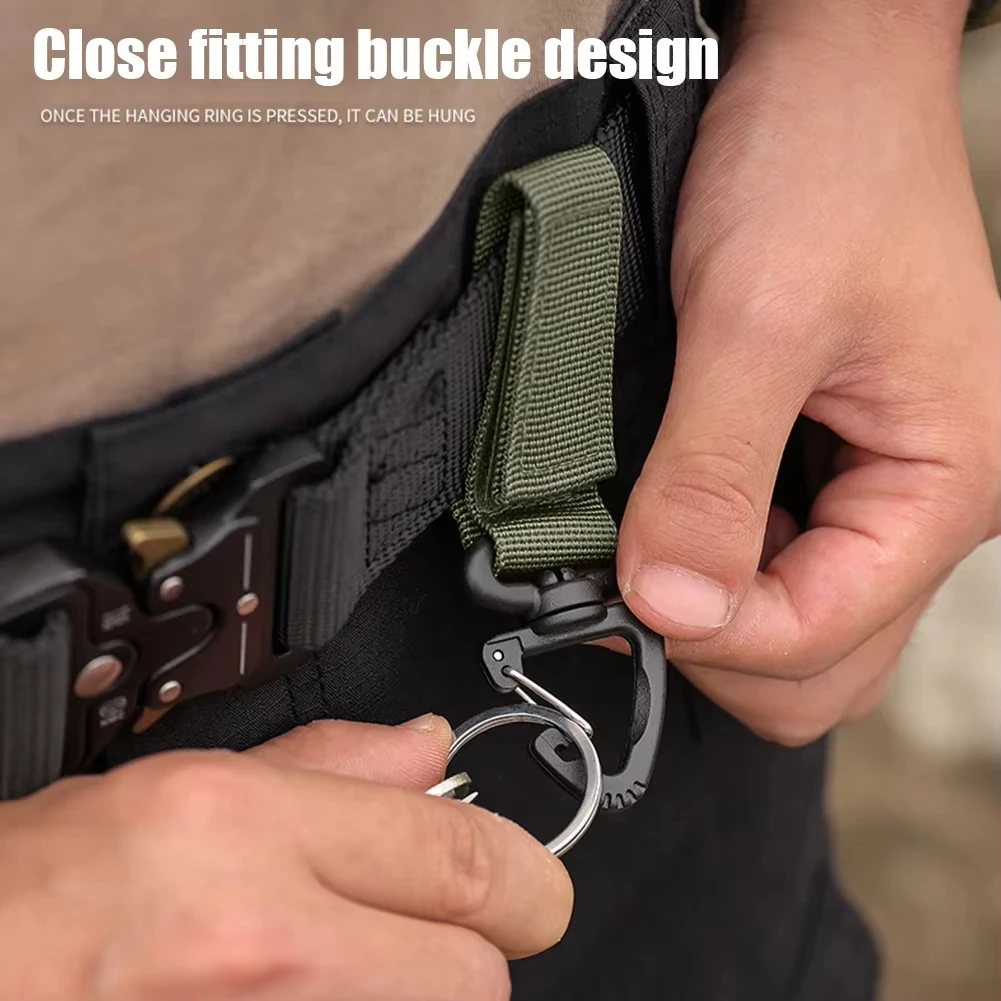 Correa táctica nylon con mosquetón para cinturón y camping - imagen 4