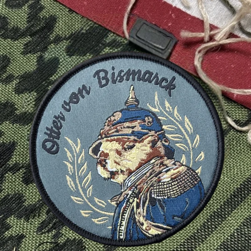 Parche estampado de etiquetas tejidas de nutria, chaleco táctico, insignia de moral con gancho y bucle, pegatinas decorativas para mochila, parches para brazalete para ropa - imagen 4