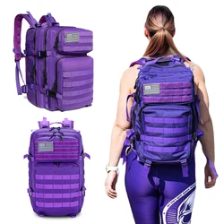 Mochilas estilo fitness para gimnasio de 45L para hombres/mujeres, entrenamiento táctico al aire libre, bolsa de supervivencia Molle, mochila para senderismo