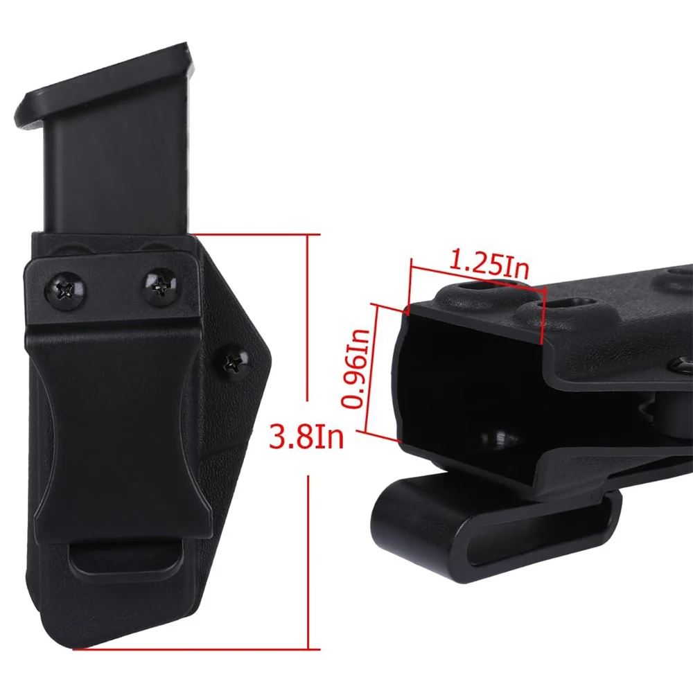 Paquete de 2 fundas para revistas Mag Carrier IWB/OWB para Glock 17,19,19X,22to27,31to39,45, transporte oculto ambidiestro para mano derecha e izquierda - imagen 5