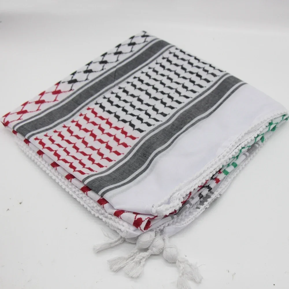 Keffiyeh tejido tradicional, chal Hijab de algodón, bufanda Shemagh Unisex elegante, pañuelo árabe versátil y de moda - imagen 4