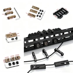 Guía de cables M-LOK táctica con clip organizador para linterna
