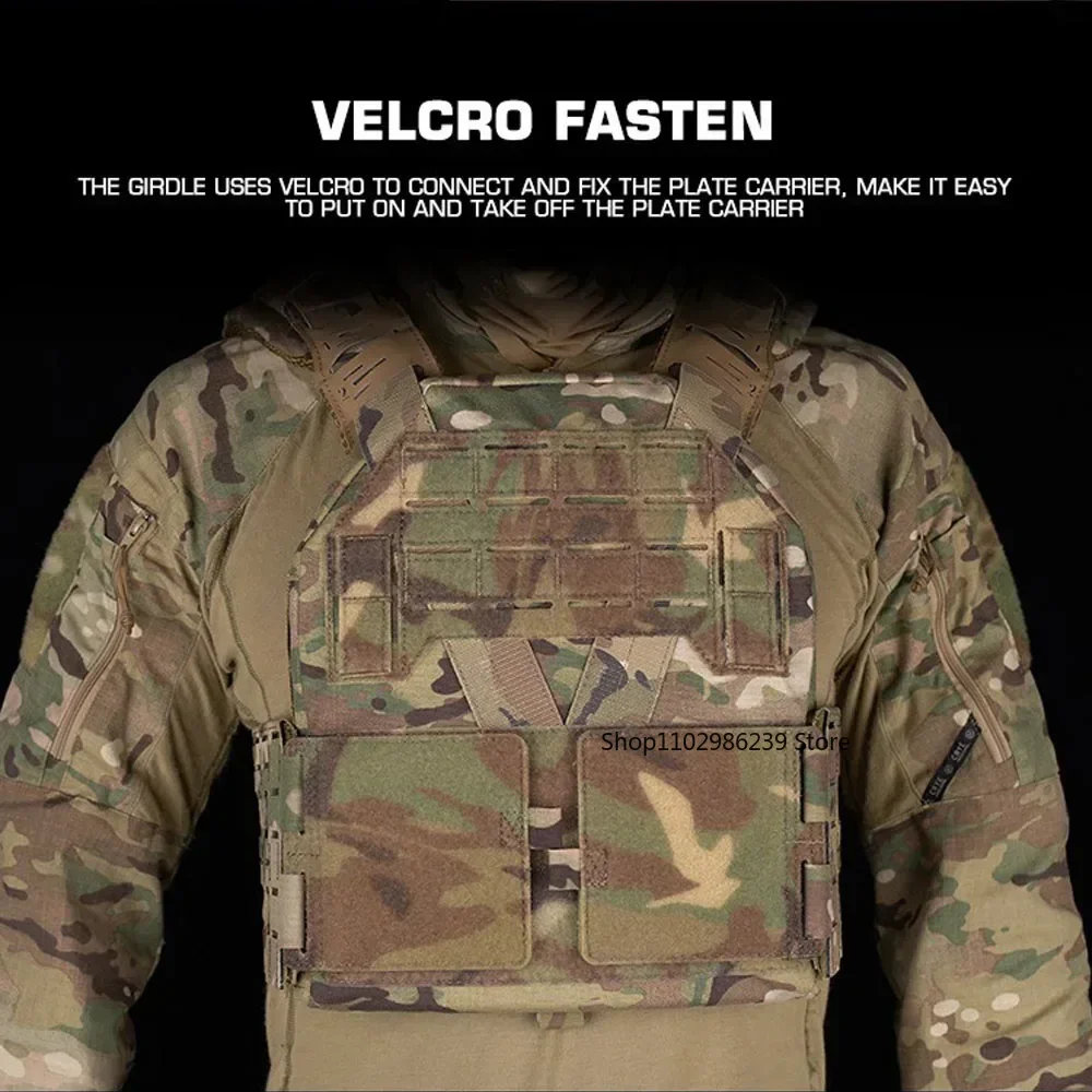 Chaleco de caza MOLLE, portador de placa KZ, adaptador K19 KZ estilo Agilit, equipo de chaleco Airsoft, faja de liberación rápida, conjunto de faja con cinturón lateral - imagen 3